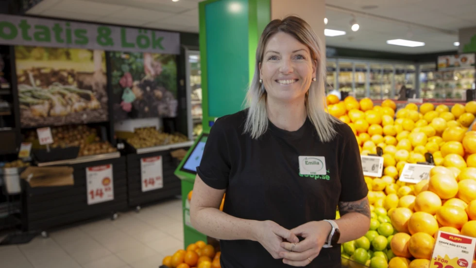 Emilia Johansson, butikschef på Coop Roma.